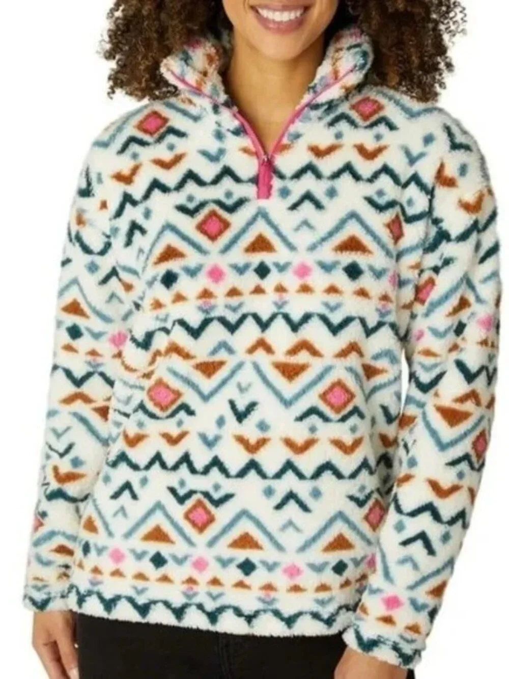 Eddie Bauer Half-Zip Fleece Pullover Top m